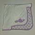 GYMBOREE Purple White Whale Baby Blanket Lovey 100% Cotton