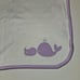 GYMBOREE Purple White Whale Baby Blanket Lovey 100% Cotton