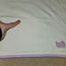 GYMBOREE Purple White Whale Baby Blanket Lovey 100% Cotton