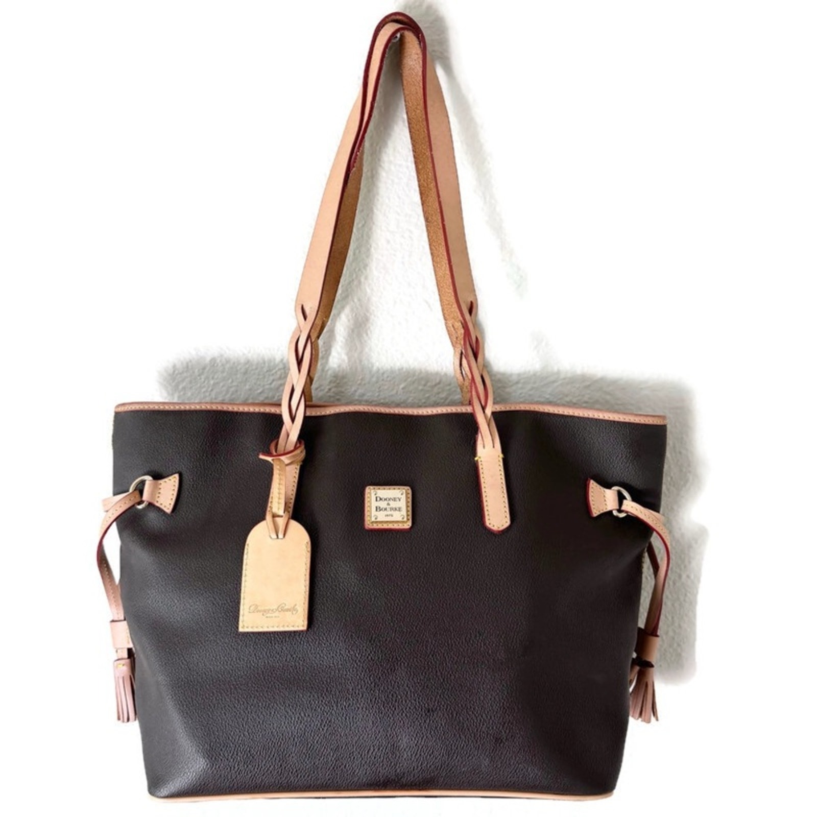 Dooney & Bourke Dark Brown Florentine Bailey Large Tote Shoulder Bag Purse