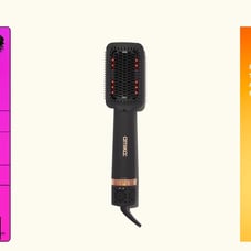 Amika double agent 2-in-1 blow dryer + straightening brush