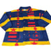 Vintage 90’s RARE Guess Fleece Button Down Men’s Oversized Medium Multi-Colo