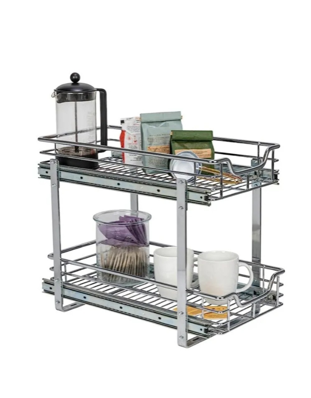 Household Essentials Glidez Slide Out Cabinet Organizer 11.5” Wide Durable Ch...