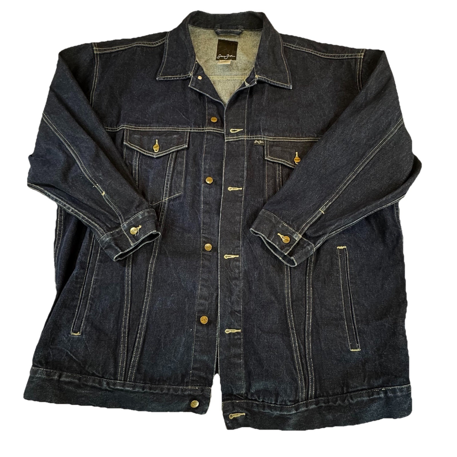 Sean John Jean Jacket VTG 90s Y2K Denim Dark Wash