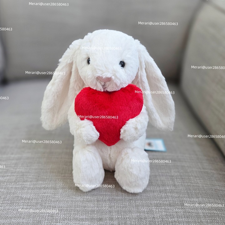 Jellycat Medium Bashful Red Love Heart Bunny / Jellycat Love Heart Bunny