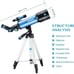 F40070M Telescope Astronomical Monocular with Tripod Refractor Spyglass Zoom