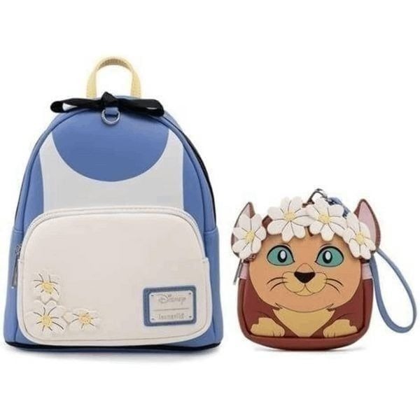 Loungefly Disney Alice In Wonderland Cosplay Mini Backpack With Dinah Wallet