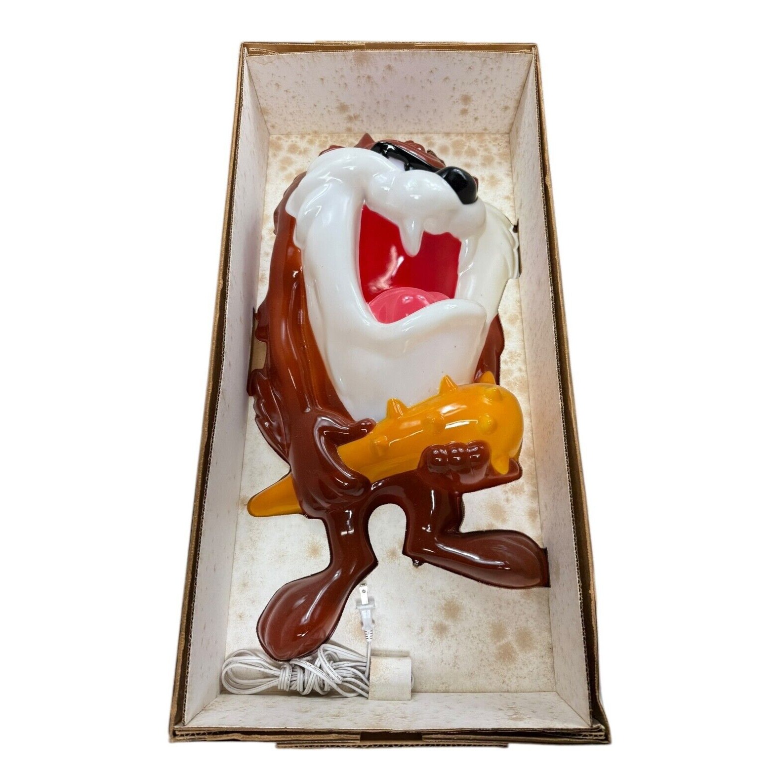 Vtg Tasmanian Devil Headlites 1992 wall art light original box Taz looney tunes