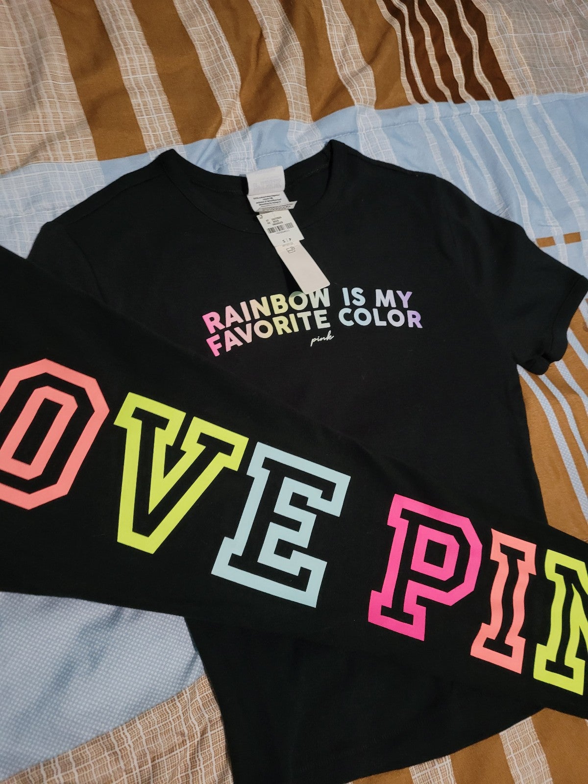 ❤️ VS PINK Victoria's Secret rainbow yoga pants leggings & top LGBTQ PRIDE ❤️