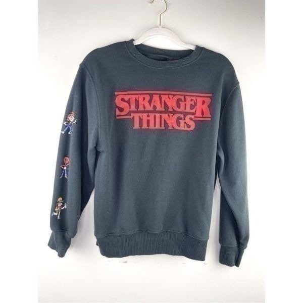 Stranger Things Zara Sweatshirt Netflix Crewneck Embossed Demogorgon No Size Tag