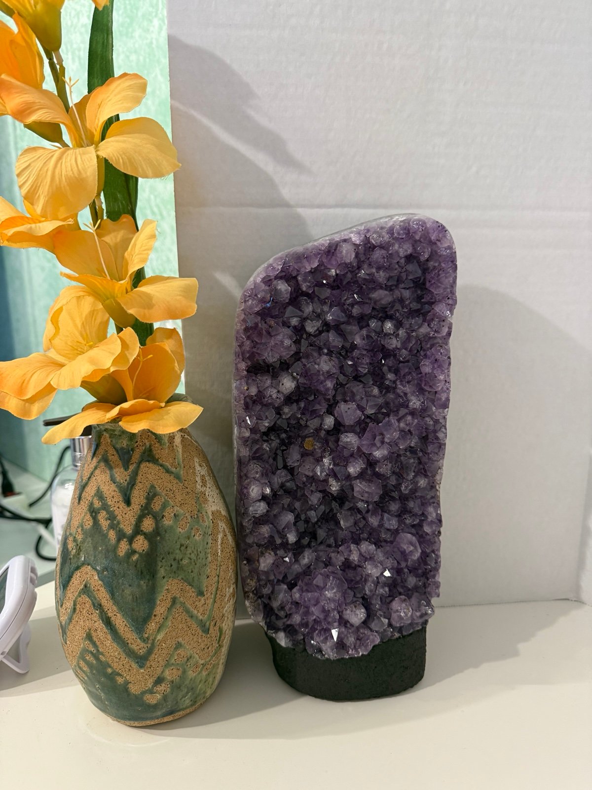 Amethyst geode 11.5” tall, 9.4 pounds
