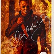 Michael myers james Jude Courtney autographed signed photo proof jsa coa AF66958