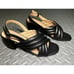 Linea Paolo Women's Isabel Strappy Crossover Faux Leather block Heel Sandal 8.5