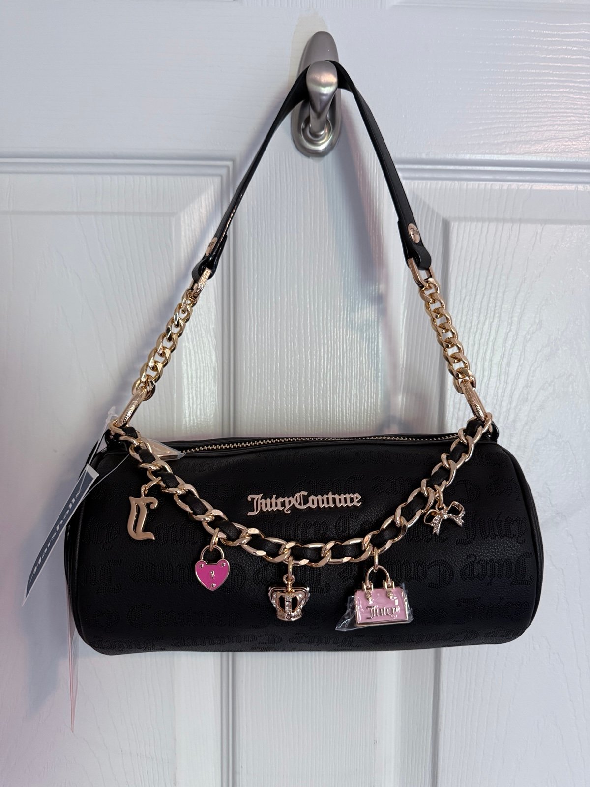 NWT Juicy Couture Black and Gold “Princess Charming” Shoulder Bag