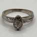 Sterling silver, diamond ring, size 8 1/2