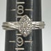 Sterling silver, diamond ring, size 8 1/2
