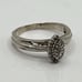 Sterling silver, diamond ring, size 8 1/2