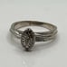 Sterling silver, diamond ring, size 8 1/2
