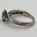 Sterling silver, diamond ring, size 8 1/2