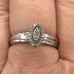 Sterling silver, diamond ring, size 8 1/2