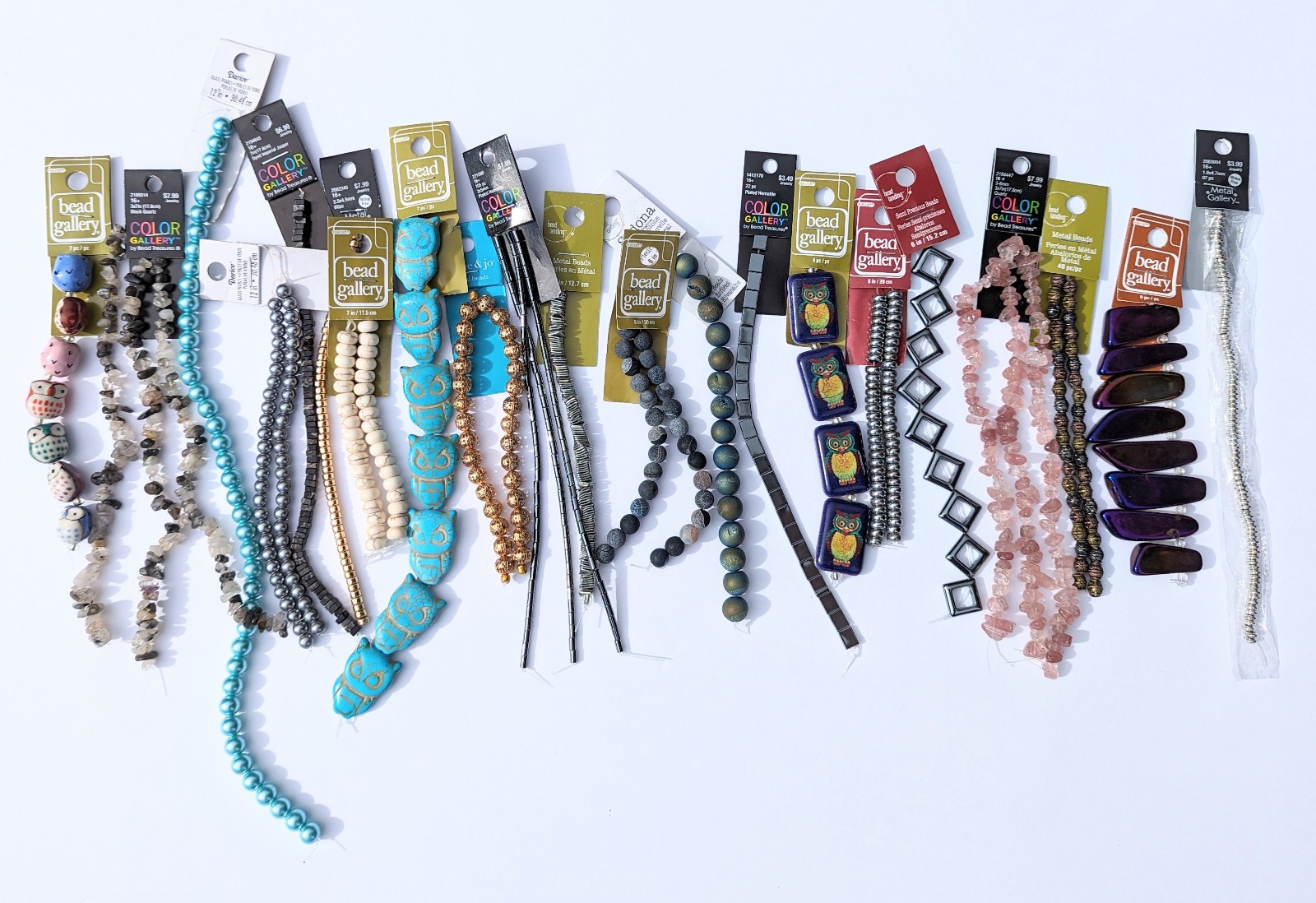 Lot of 22 Strands of Beads for Jewelry Making