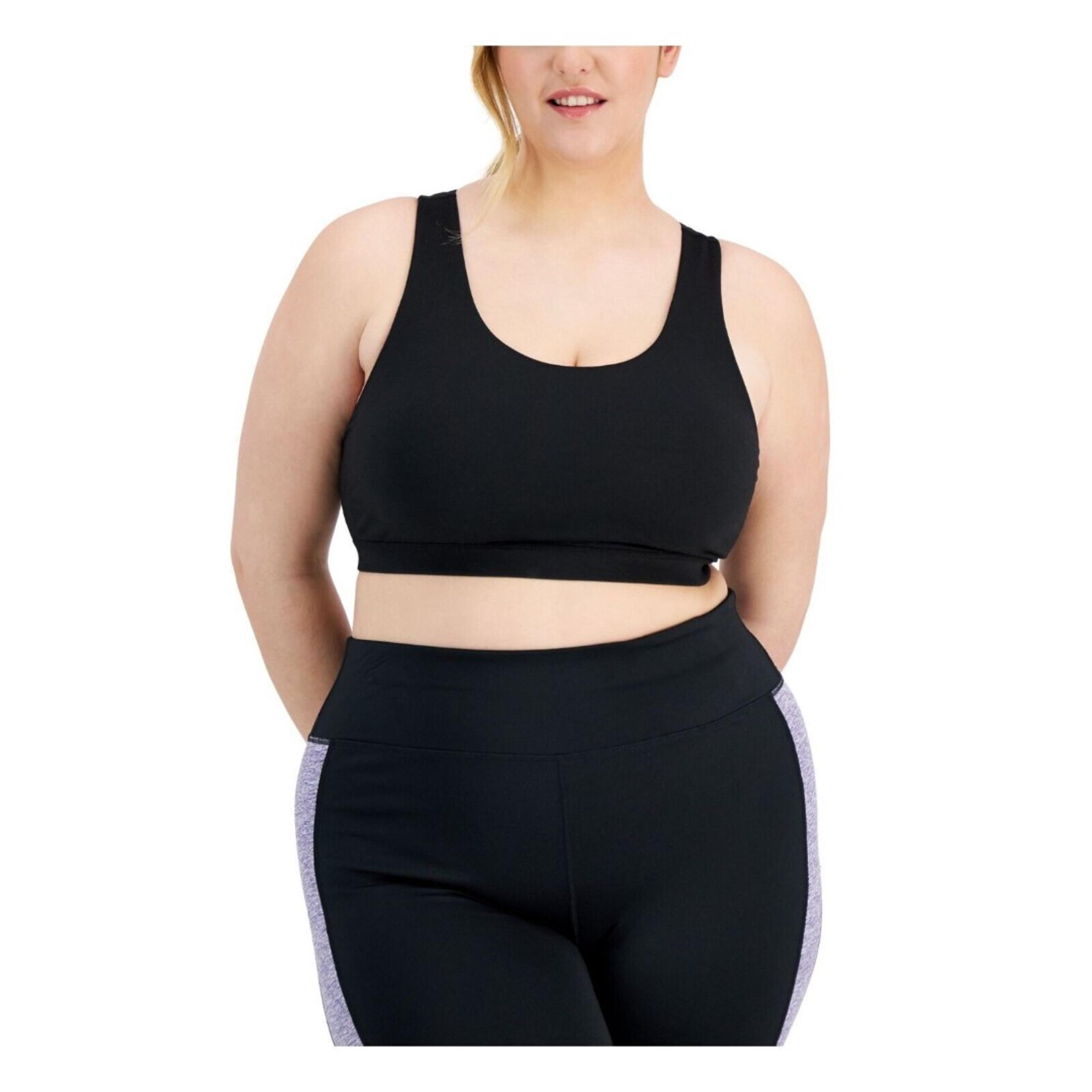 ID Ideology Performance Women's  Medium Impact Sports Bra Deep Black Size Small