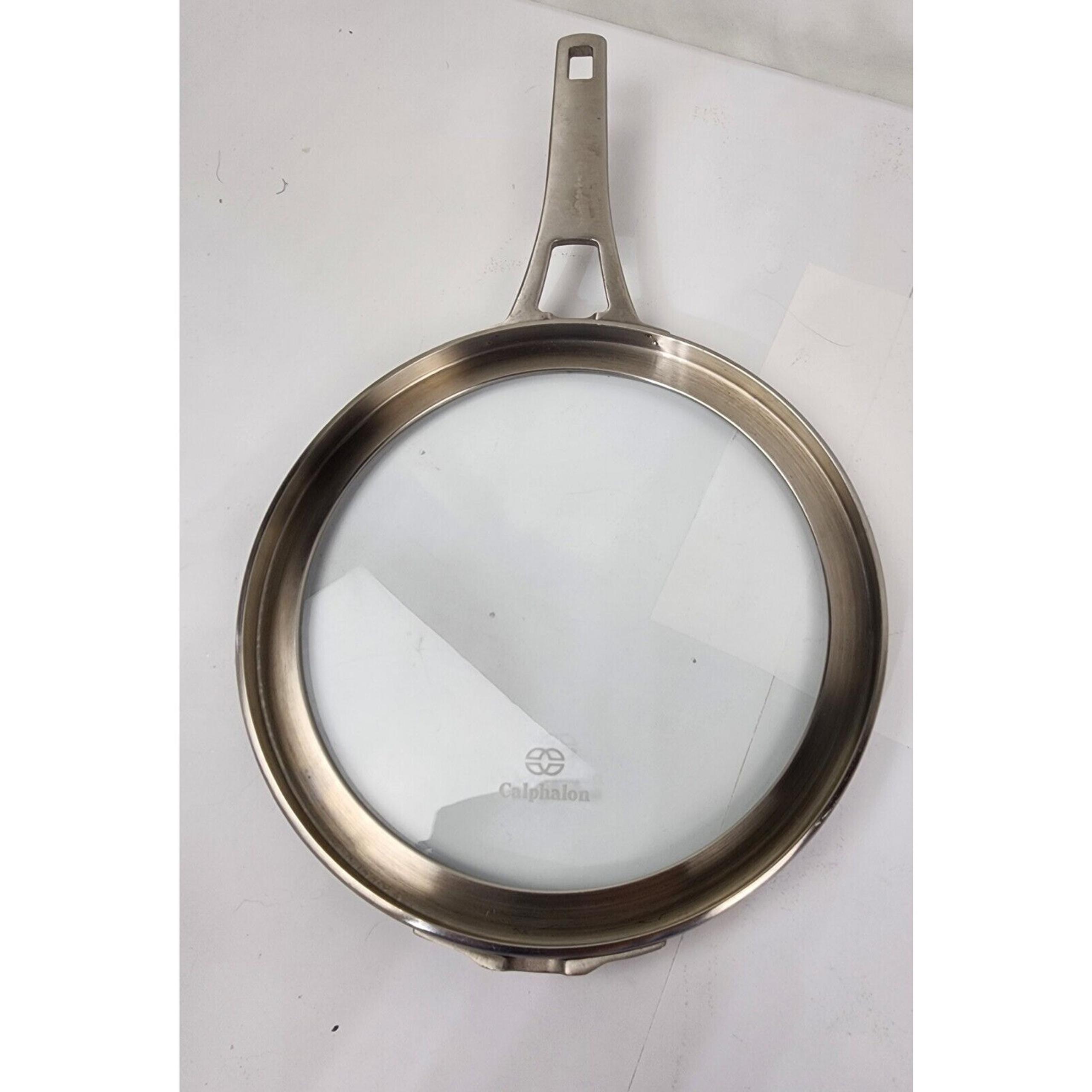 Calphalon Premier Space Saving Glass Replacmnt Lid 7.5" Flat Long Handle 0512917