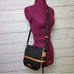 DOONEY & BOURKE KHAKI NYLON & LIGHT TAN LEATHER TRIM CROSSBODY BAG. like new