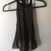 Bebe Pleated Halter Top With Open Back S