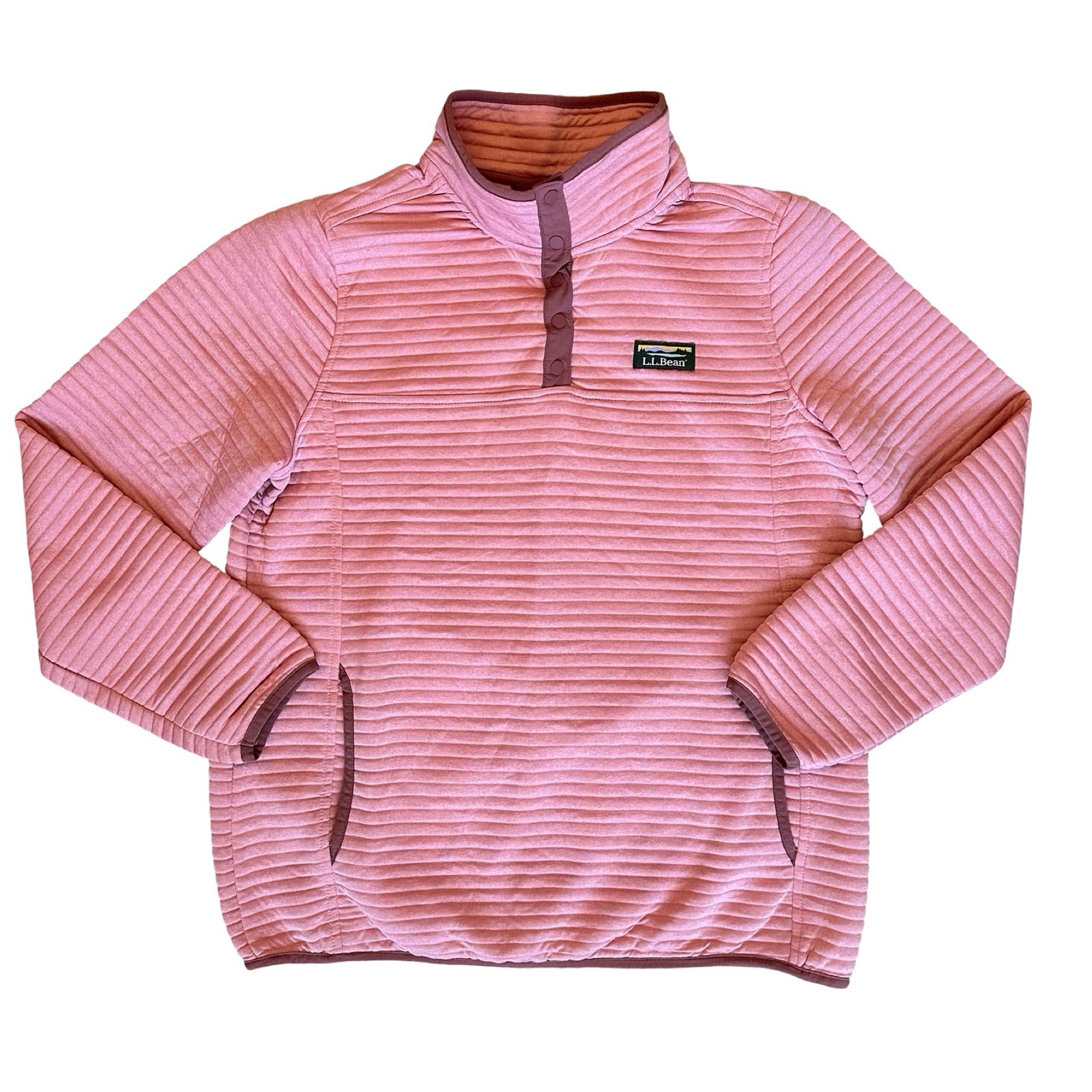 L.L. Bean Women’s Airlight Pullover Pink  Sweater Medium Hiking Walking