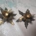 Vintage Brass Holly Leaf Candleholders Made In India- 2 Pieces