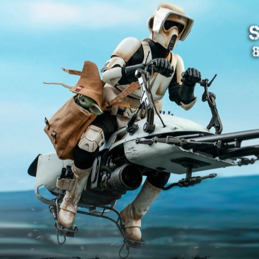 SCOUT TROOPER AND SPEEDER BIKE (Mandalorian) Sixth Scale Figure Set by Hot Toys