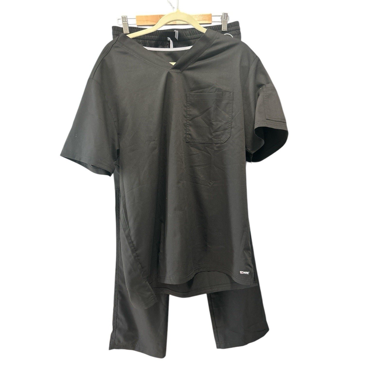 Set Of Black Sz M & L Women's Greys Anatomy By Barco Active Scrubs NWT