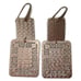 Dangle Drop earrings artistic rectangle rose gold