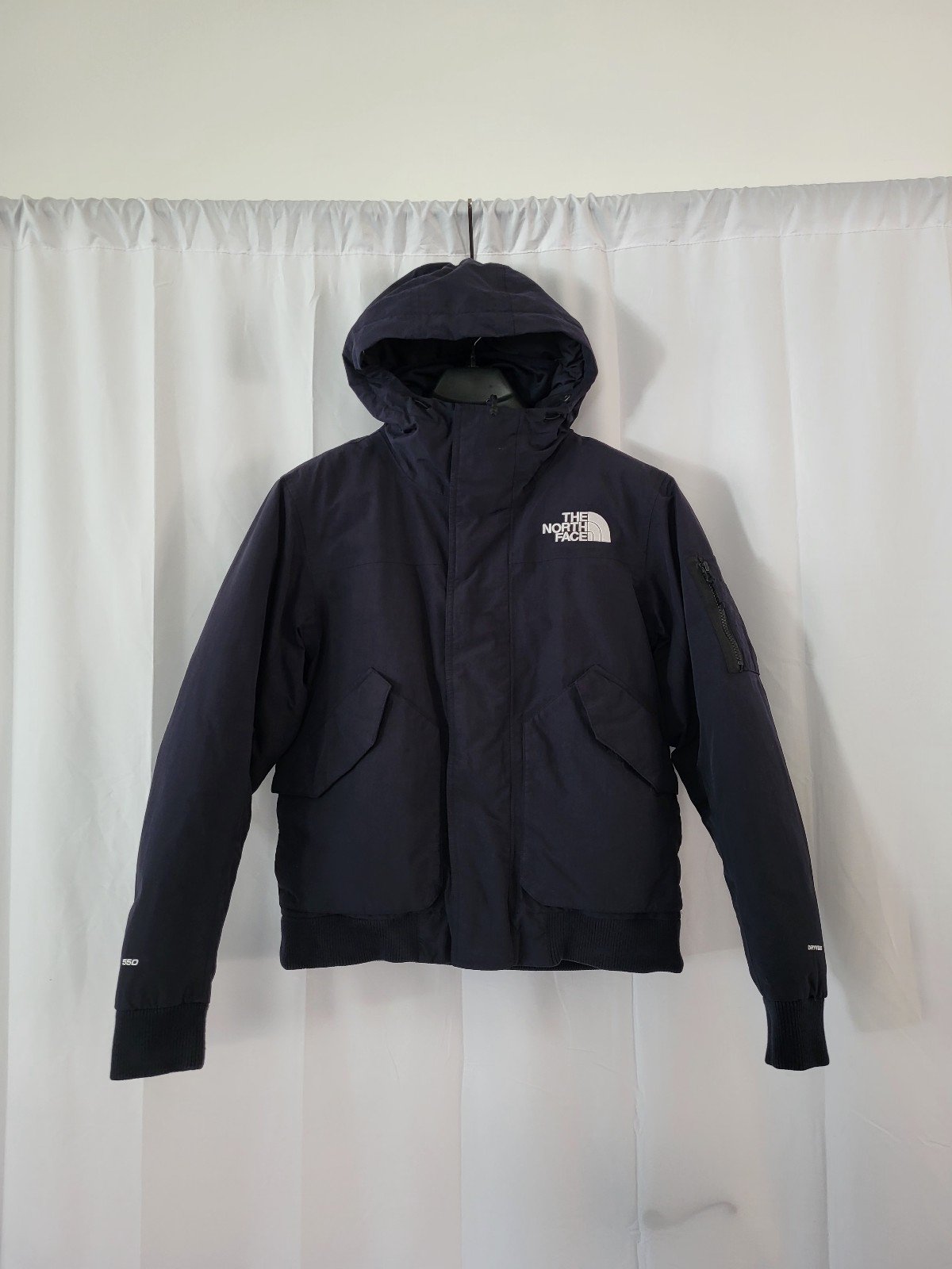 The North Face Men's Stover Down Bomber Jacket S/P in Navy Blue