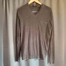 Boss Hugo Boss Gray Cashmere Blend Sweater Size Large