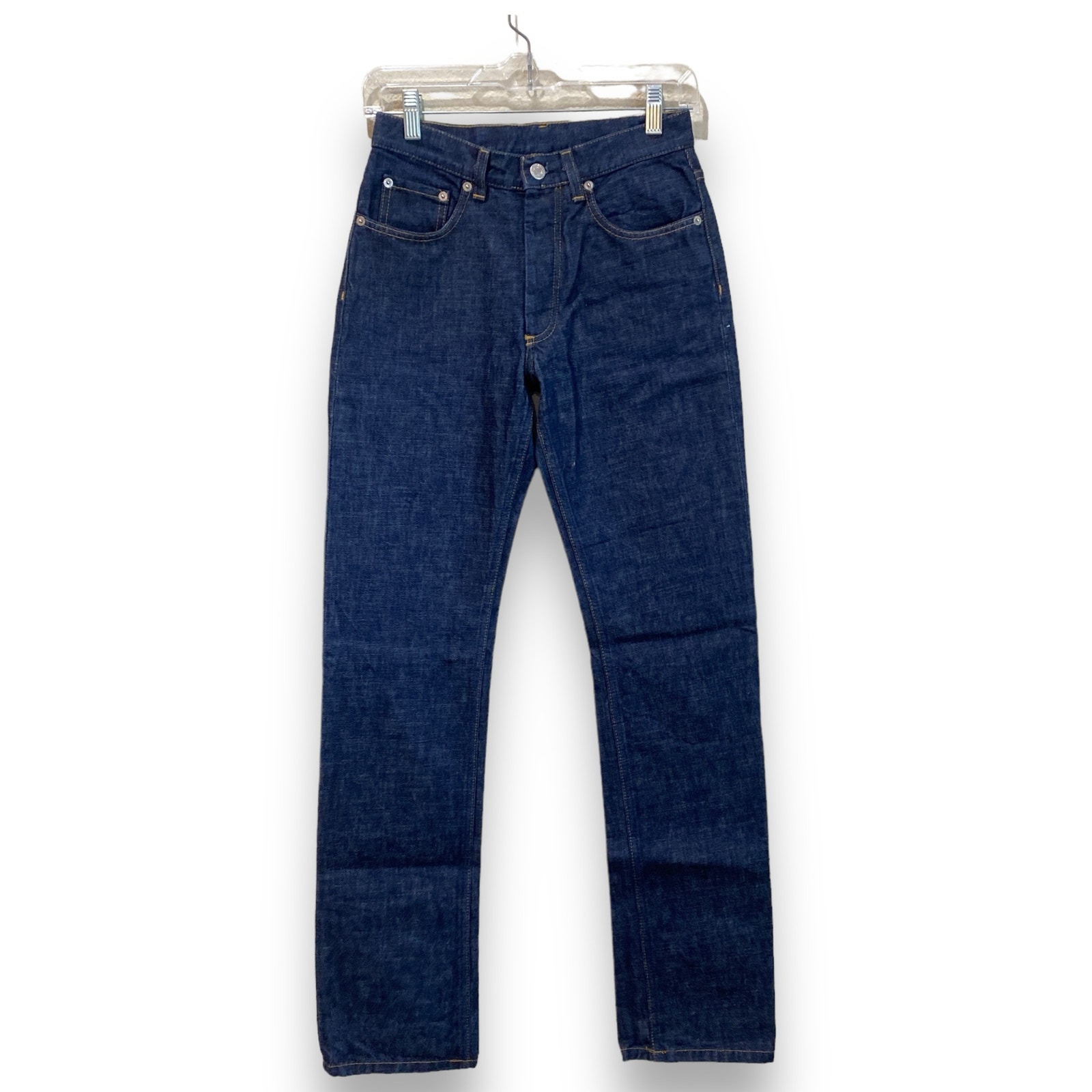 HELMUT LANG Women's Classic Denim Italian Cut Jeans Button Fly Rigid Size 25