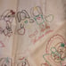 Vintage Embroidered Bunny Rabbit Bunnies Days of The Week Dish Towel