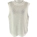 New Madewell Open Stitch Crop Sweater Vest Bright Ivory Size XXL