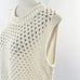 New Madewell Open Stitch Crop Sweater Vest Bright Ivory Size XXL