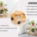 Bamboo Rolling 6 Tier Plant Stand Rack Multiple Flower Pot Holder Shelf