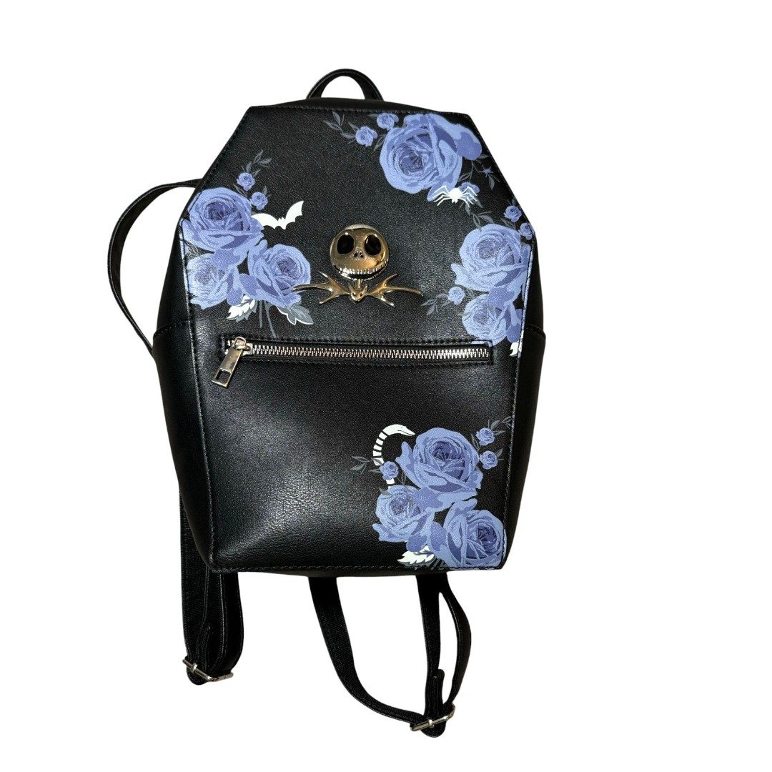 The Nightmare Before Christmas Floral Coffin Jack Skellington Mini Backpack Bag