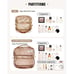 New Travel Makeup Bag, Large Capacity Waterproof Cosmetic Organizer with Divider