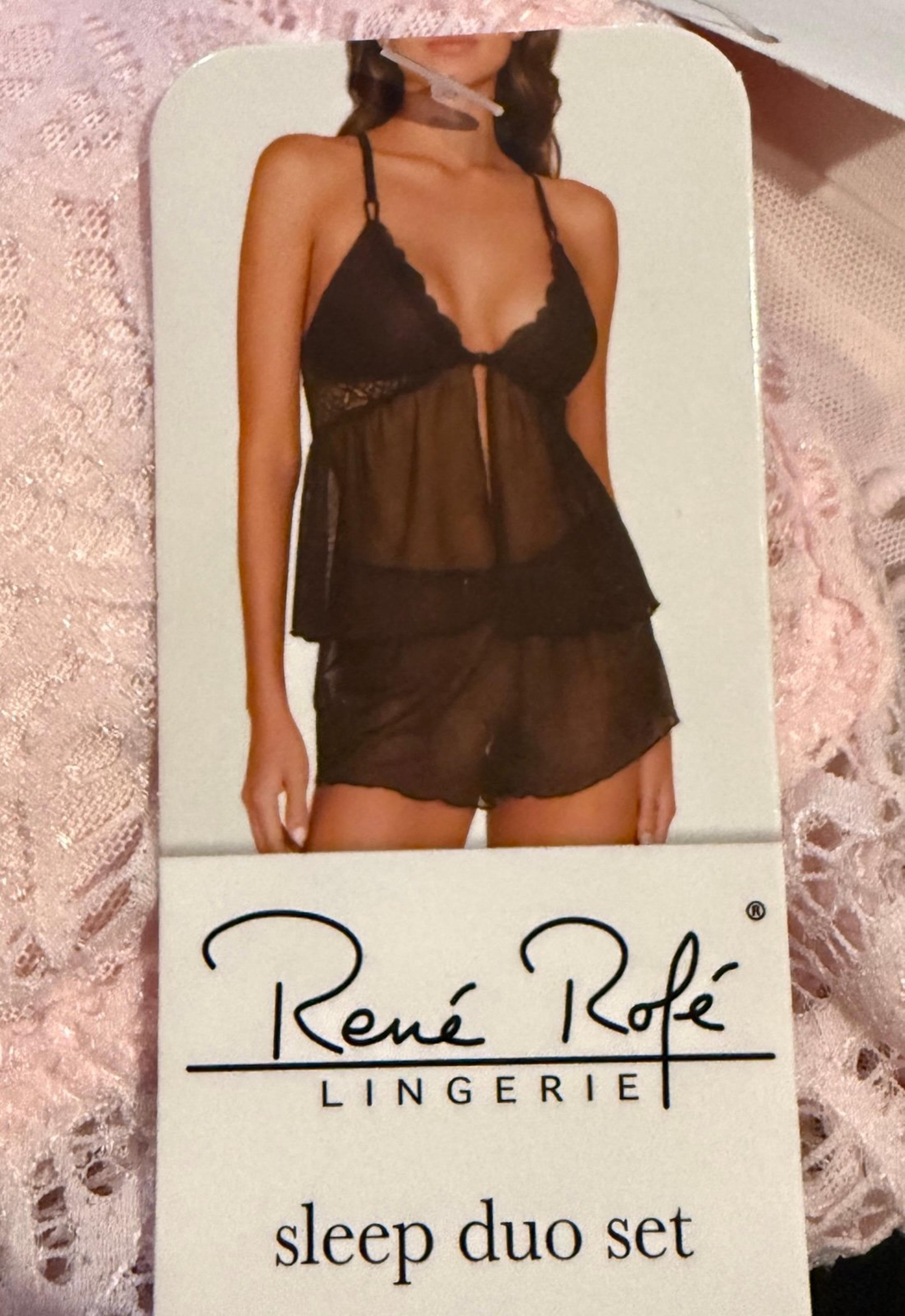 René Rofé LINGERIE sleep duo set Pink Color Size L/G New
