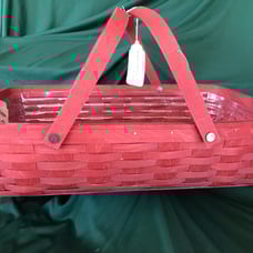 Longaberger BRICK RED Medium Gathering Basket