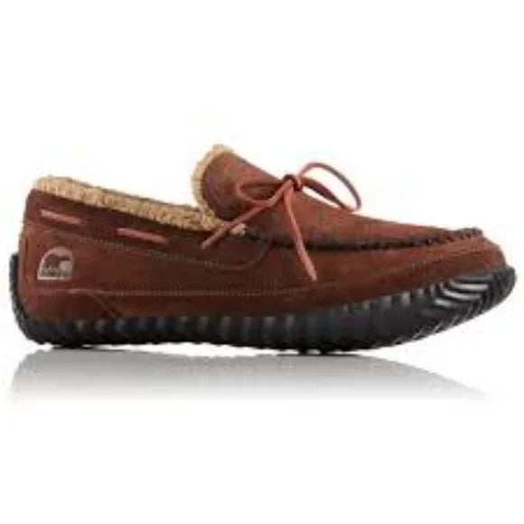 Sorel Men's Brown Maddox NM2278-256 Leather Slip-On Winter Mocassins Size 9