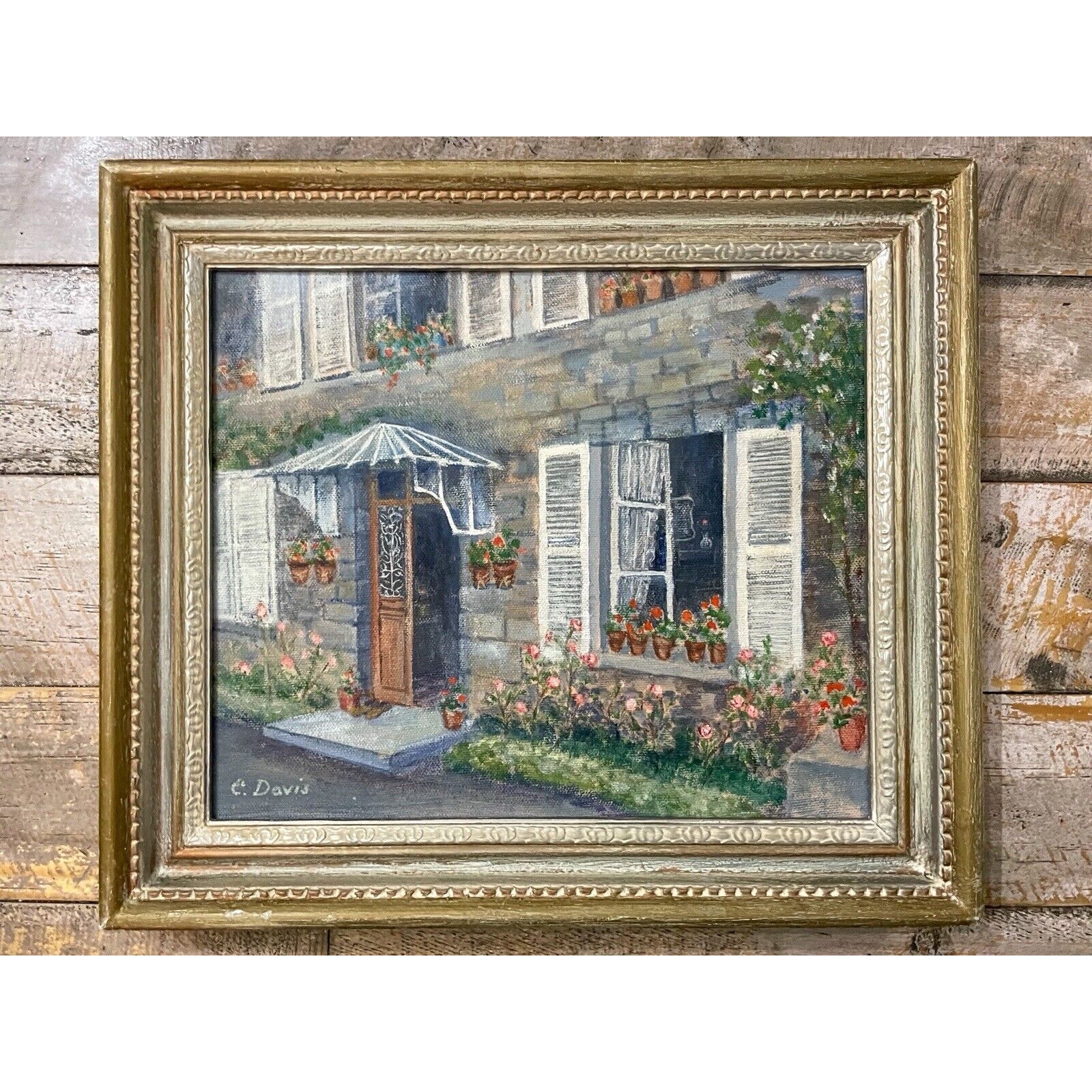 House By The Roadside, Villebaudon, France By Elizbeth Carruthers Davis Painting