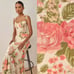 REFORMATION Jasen Dress Floral Ruffle Maxi