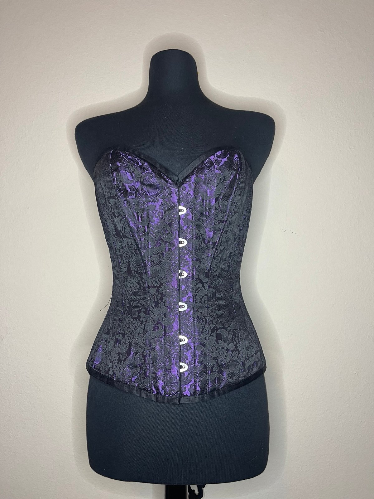 Purple Brocade Overbust Corset