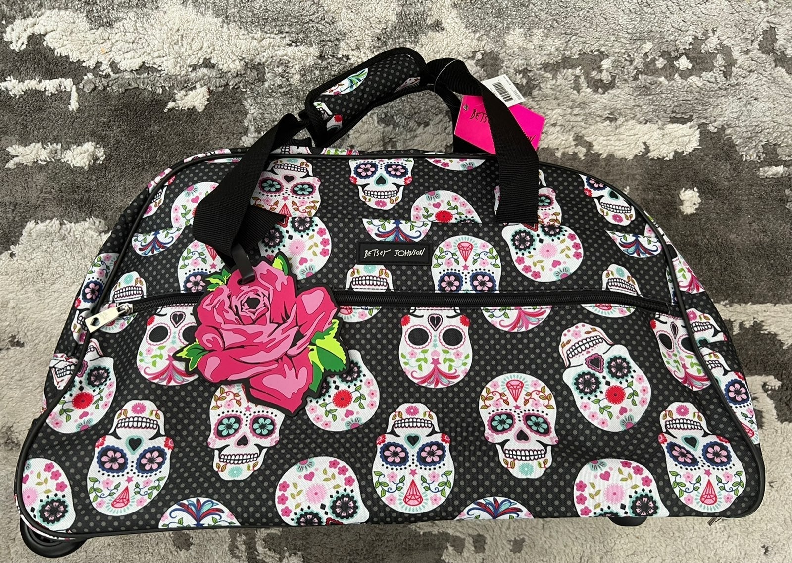 Betsey Johnson Duffle Bag/ Roller